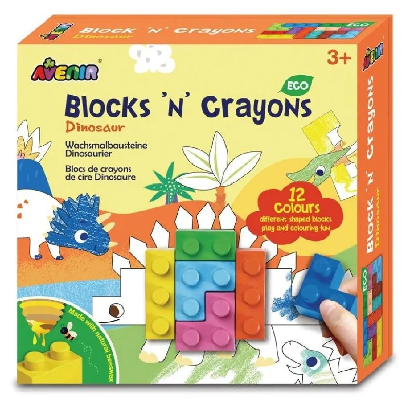 Avenir - Blocks N Crayons Dinosaurs Art Set