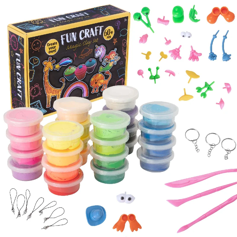 Fun Craft Magic Modelling Clay Kit - 60+ Pieces