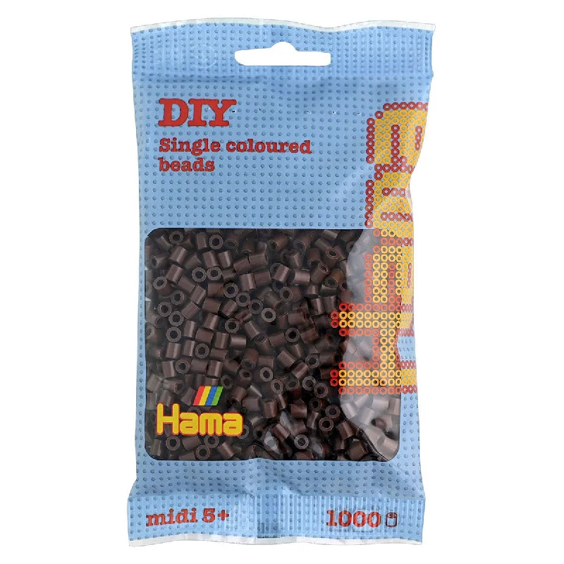 Hama Brown Midi Beads (1000 Pack)