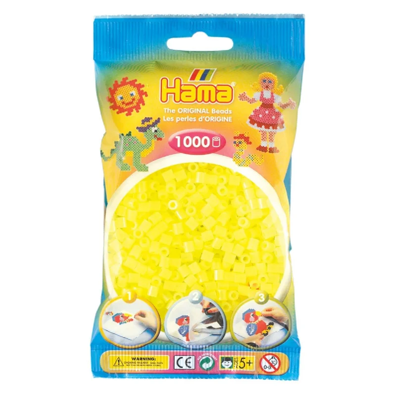 Hama Neon Yellow Midi Beads (1000 Pack)