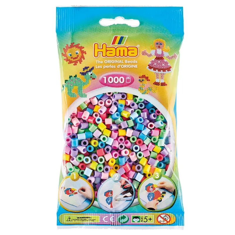 Hama Pastel Mix Midi Beads (1000 Pack)