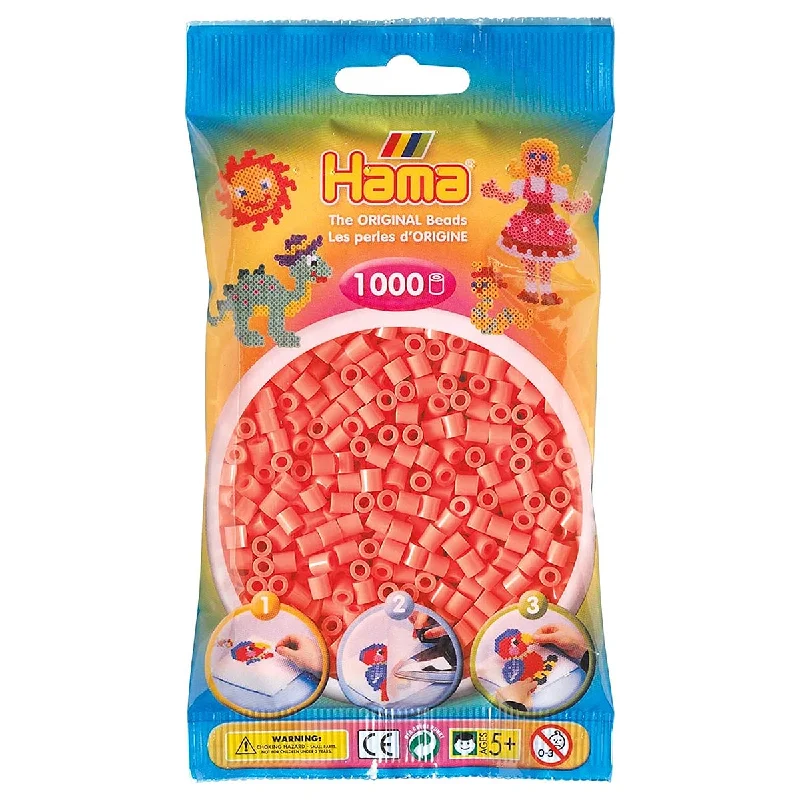 Hama  Pastel Red Midi Beads (1000 Pack)