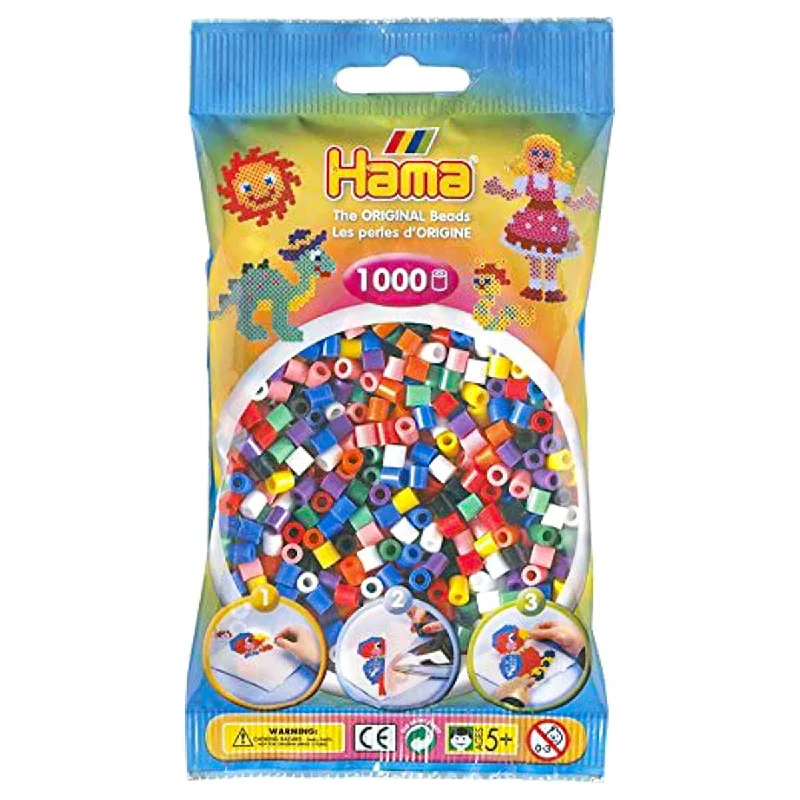 Hama Solid Mix Midi Beads (1000 Pack)