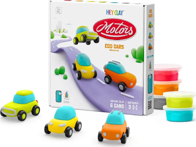 Fat Brain Hey Clay Eco Cars - Art Kits for Kids