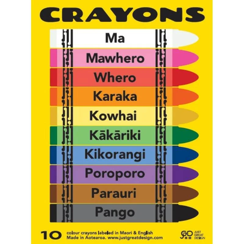 Te Reo Crayons 10pk