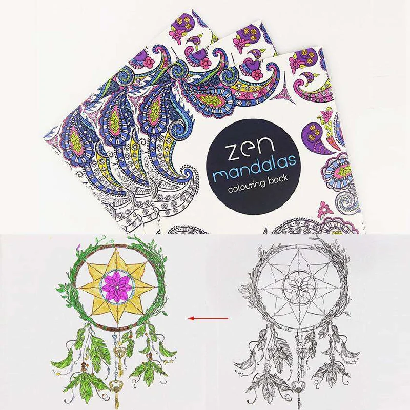 24 Pages Mandalas Flower  Coloring Book For Adult and kids