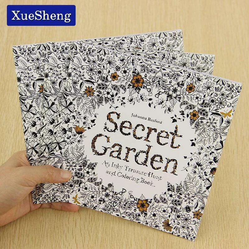 24 Pages Secret Garden English Edition Coloring Book For Adult & Children