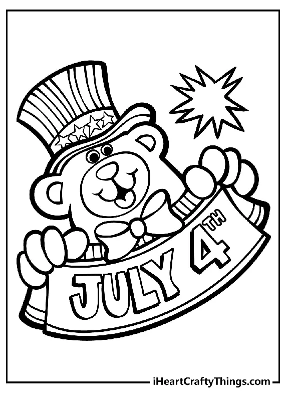 4th Of July Coloring Book - 30 pages