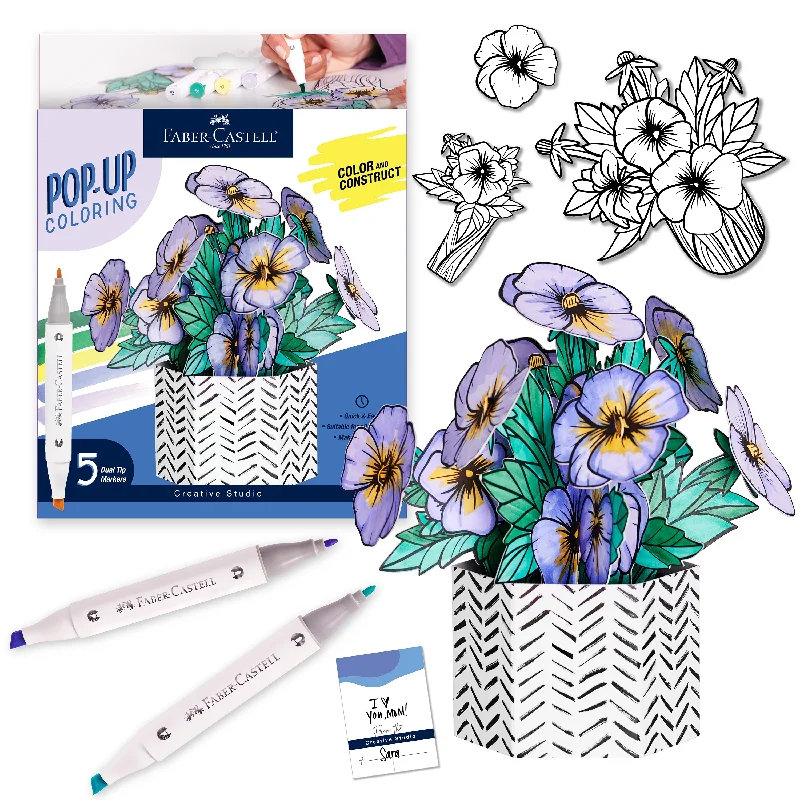 Pop Up Coloring Bouquet - Pansies - #770427