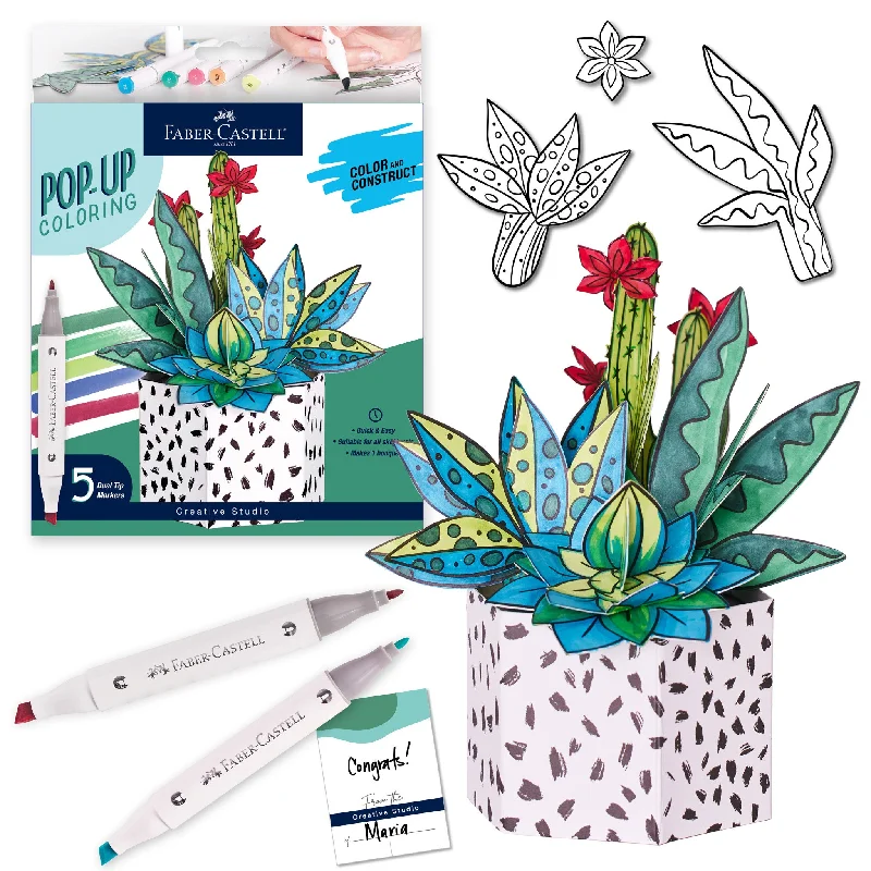 Pop Up Coloring Bouquet - Succulents - #770428