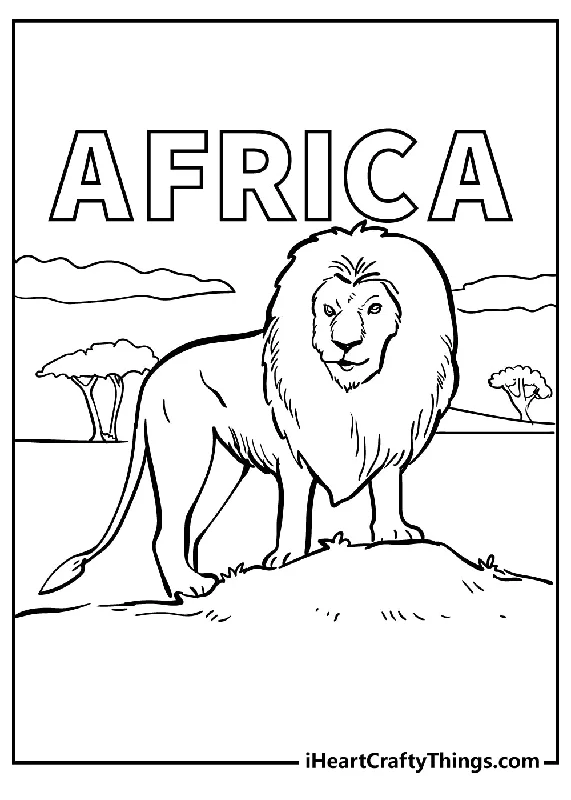 Africa Coloring Book - 15 pages