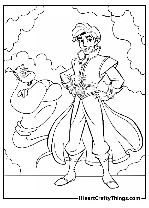 Aladdin Coloring Book - 15 pages