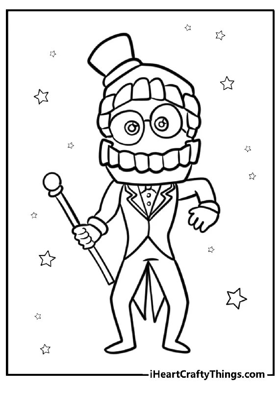 Amazing Digital Circus Coloring Book - 12 pages