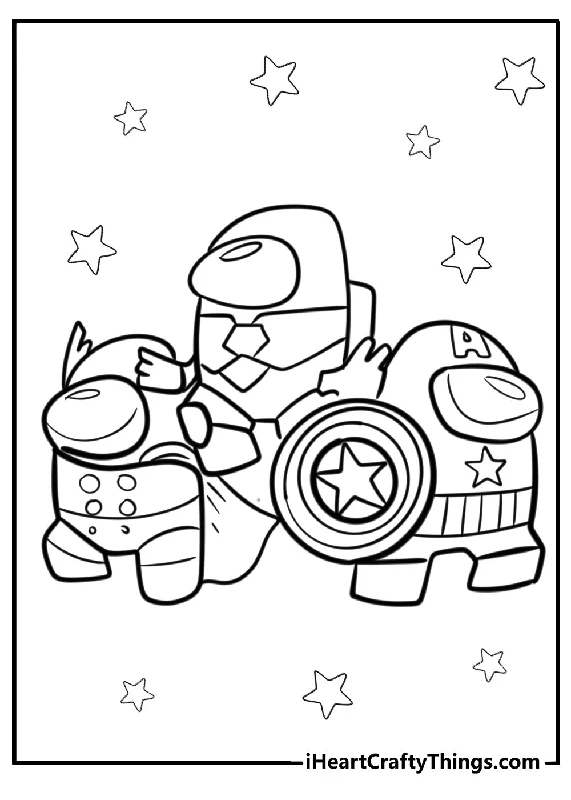 Among Us Coloring Book - 65 pages