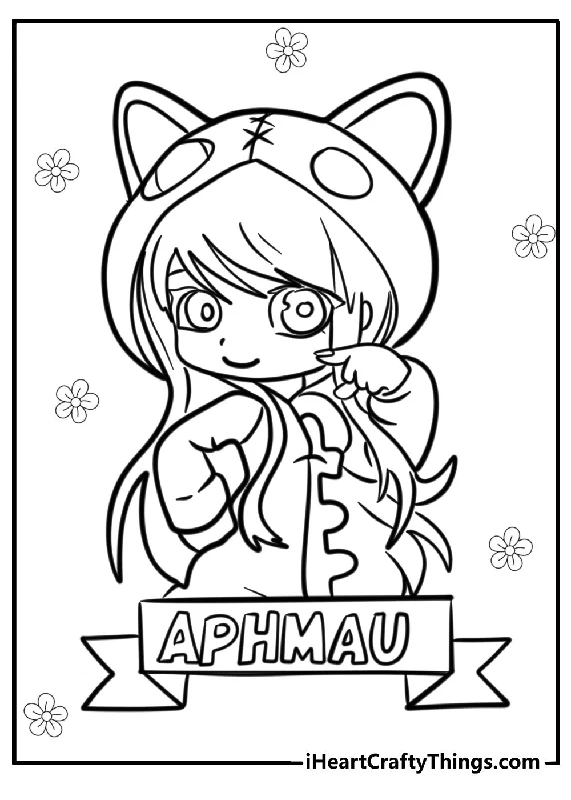 Aphmau Coloring Book - 20 pages