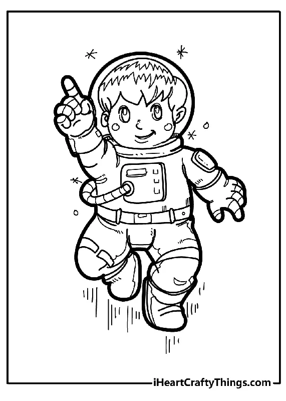 Astronaut Coloring Book - 15 pages