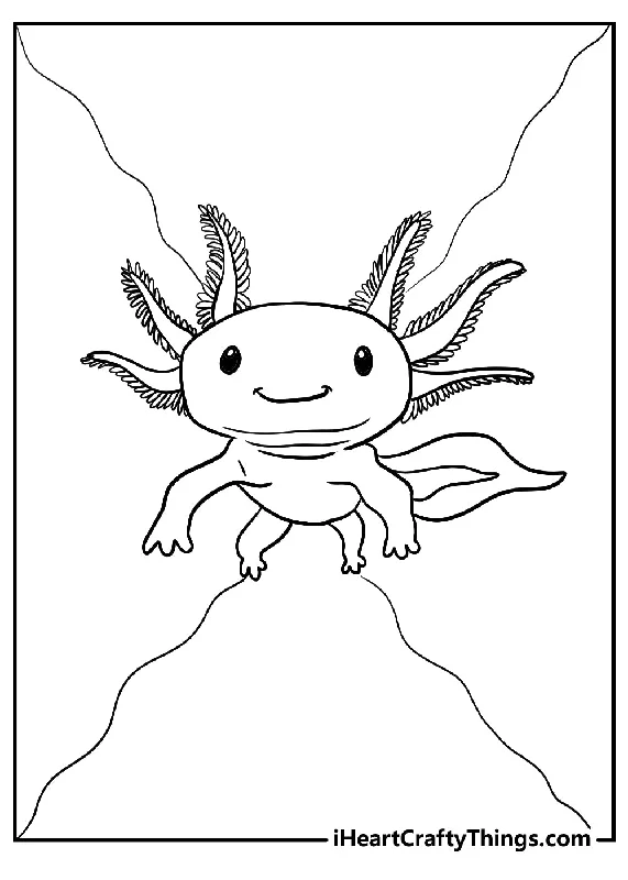 Axolotl Coloring Book - 15 pages