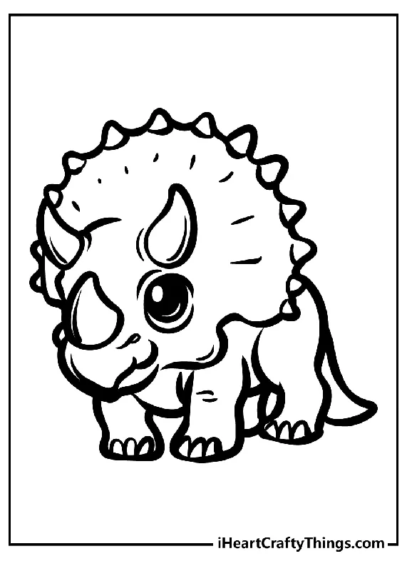 Baby Dinosaur Coloring Book - 15 pages