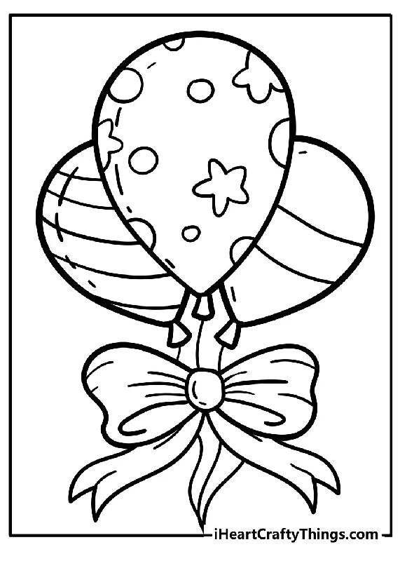 Balloons Coloring Book - 15 pages