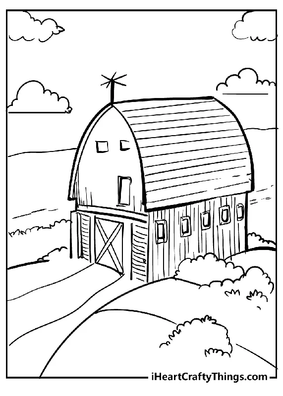 Barn Coloring Book - 15 pages