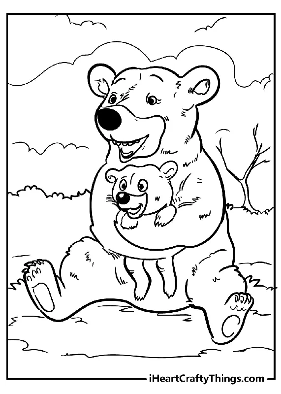 Bear Coloring Book - 30 pages