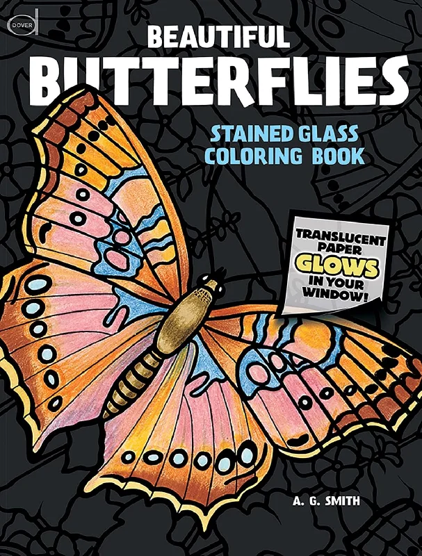 Beautiful Butterflies Stained Glass Coloring Book