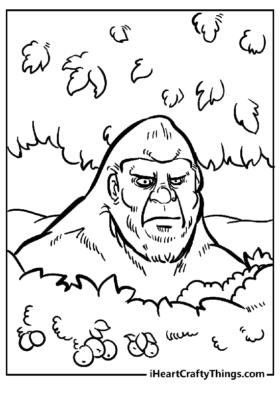 Bigfoot Coloring Book - 15 pages