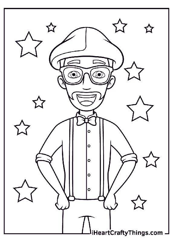 Blippi Character Coloring Book - 15 pages