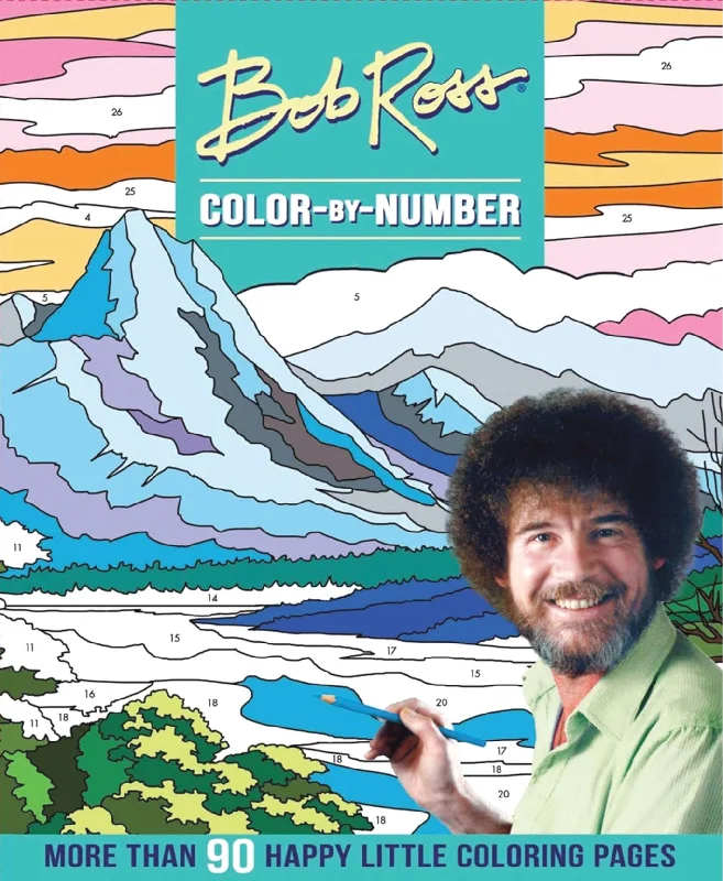 Bob Ross Color By Number Coloring Book