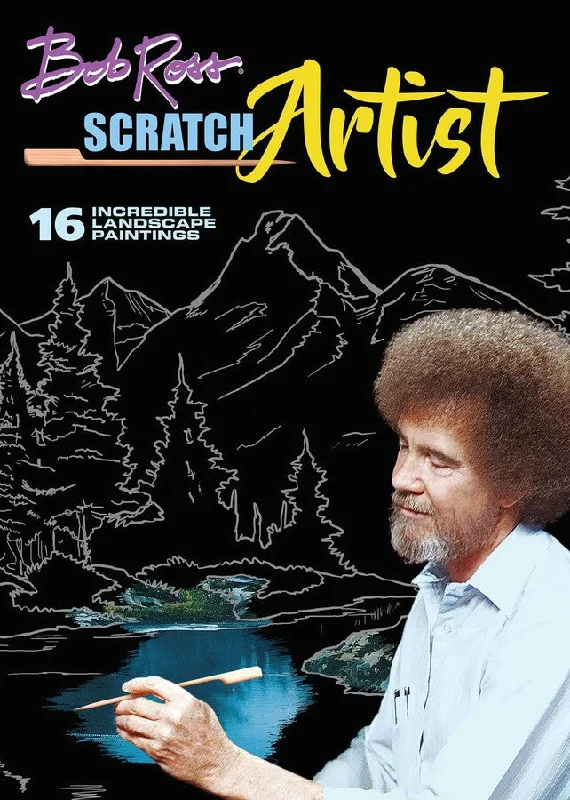 Bob Ross Scratch Artist 16 Landscape Paintings Book