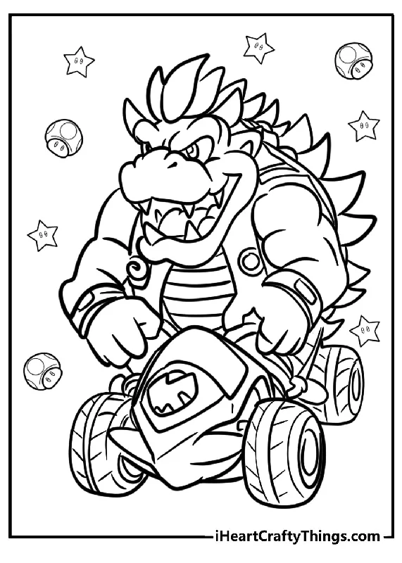 Bowser Coloring Book - 31 pages