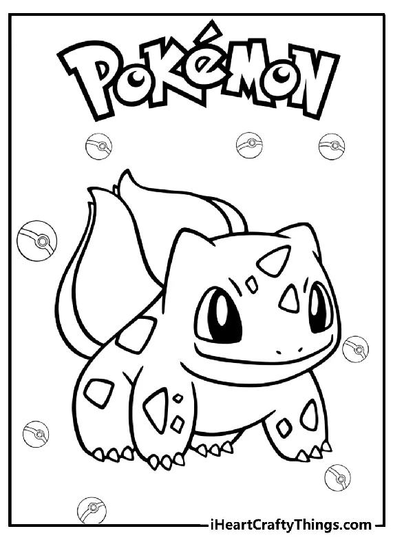 Bulbasaur Coloring Book - 30 pages