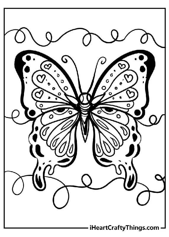 Butterfly Coloring Book - 49 pages