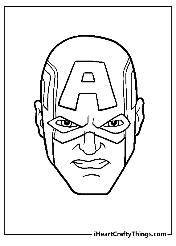 Captain America Coloring Book - 20 pages