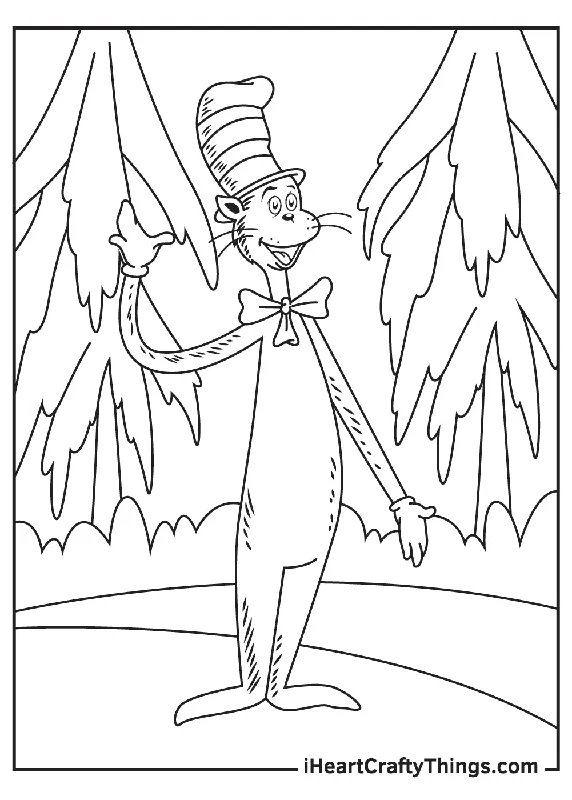 Cat In The Hat Coloring Book - 25 pages