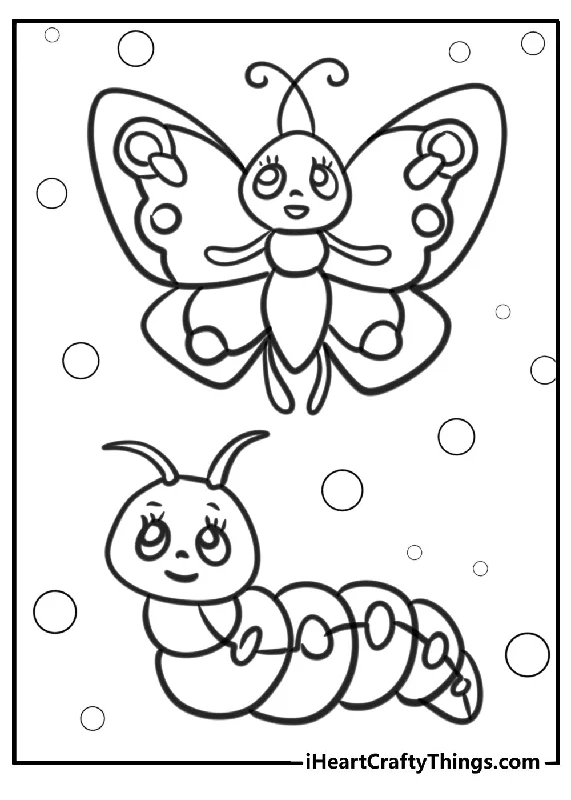 Caterpillar Coloring Book - 29 pages