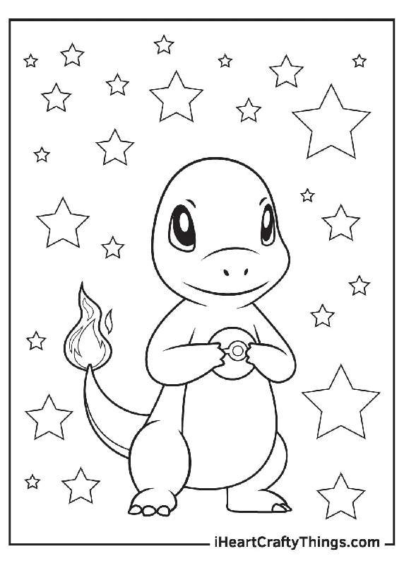 Charmander Coloring Book - 21 pages