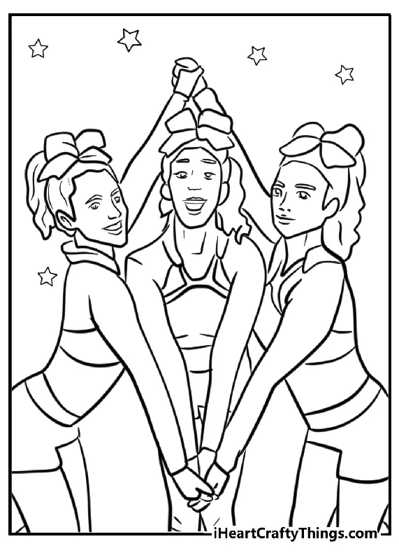 Cheerleader Coloring Book - 26 pages