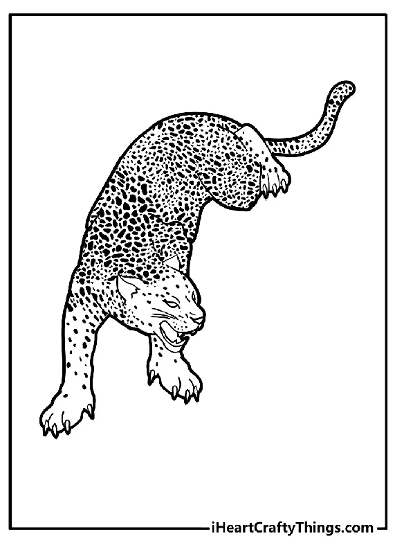 Cheetah Coloring Book - 25 pages