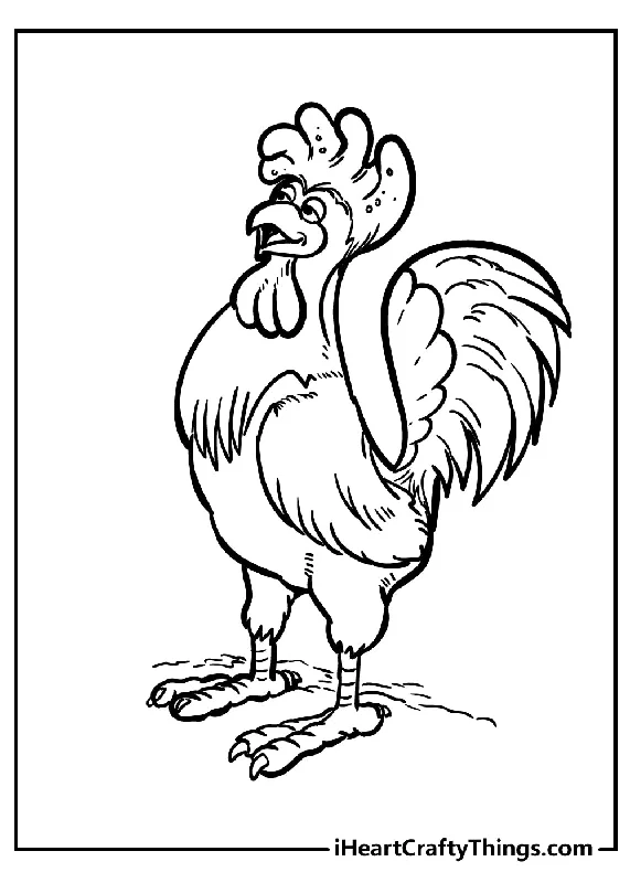 Chicken Coloring Book - 15 pages