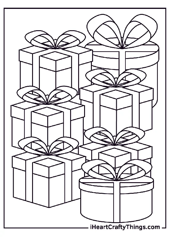 Christmas Present Coloring Book - 15 pages