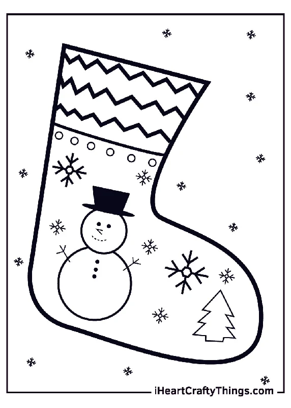 Christmas Stocking Coloring Book - 15 pages