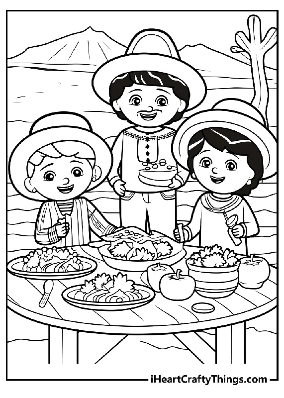 Cinco De Mayo Coloring Book - 15 pages