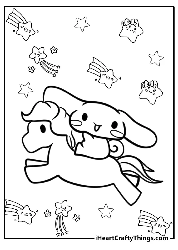 Cinnamoroll Coloring Book - 28 pages