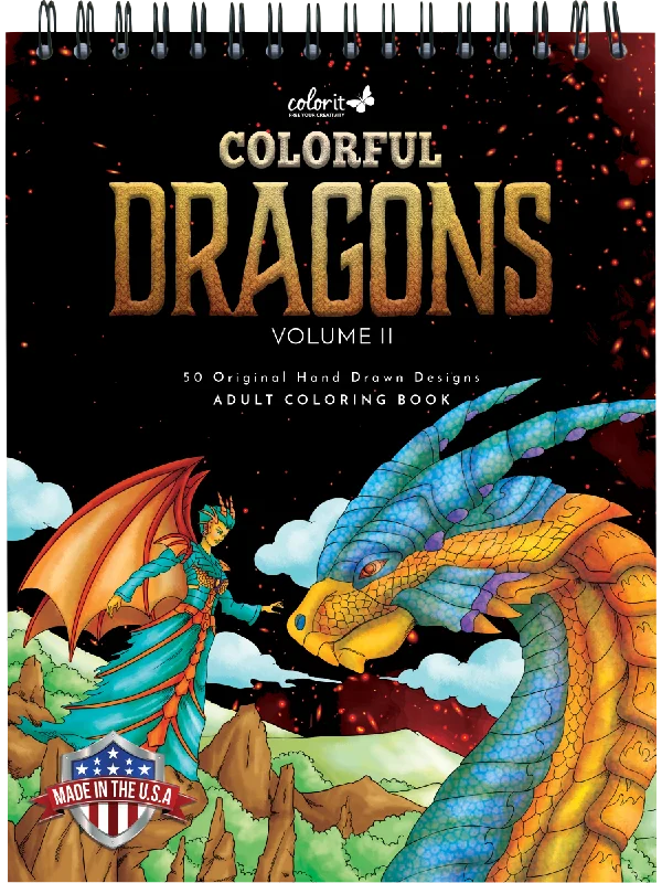 Colorful Dragons Volume 2 Coloring Book for Adults by Stevan Kasih