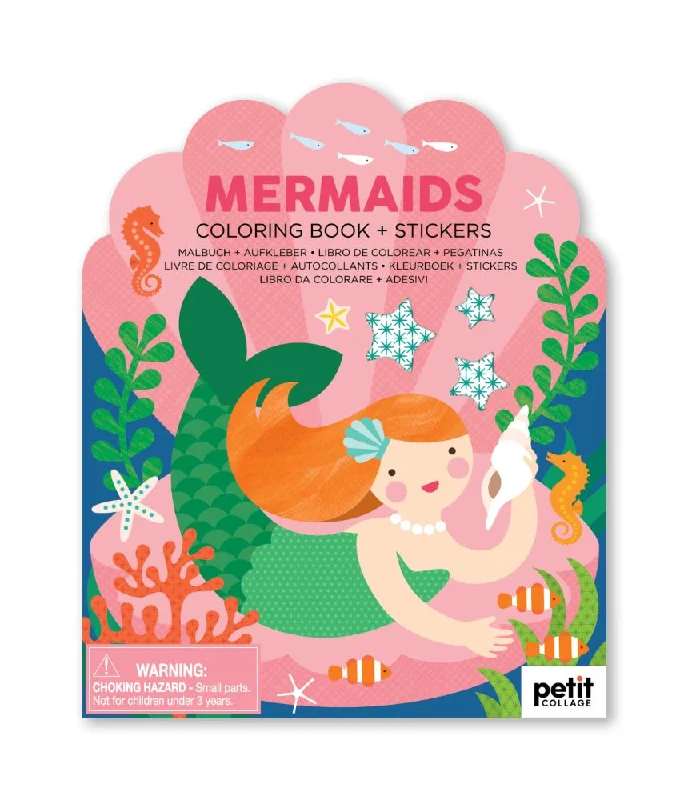 Coloring Book With Stickers: Mermaids