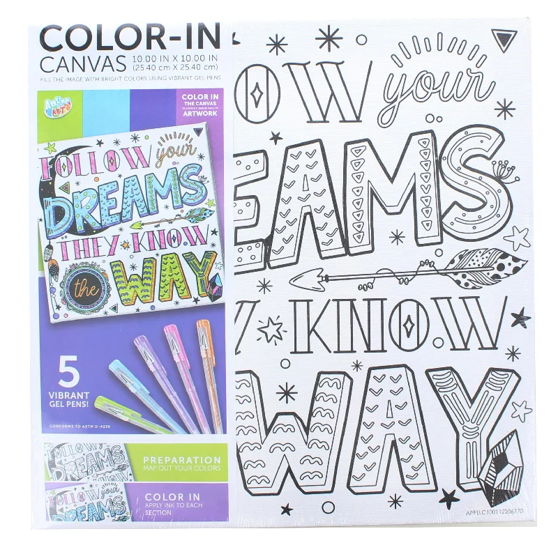 Coloring Canvas with Gel Pens | Dreams