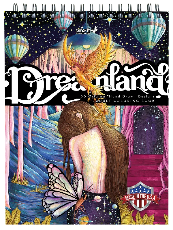 ColorIt Dreamland Coloring Book for Adults - Love and Hate Cover by Jackielou Pareja