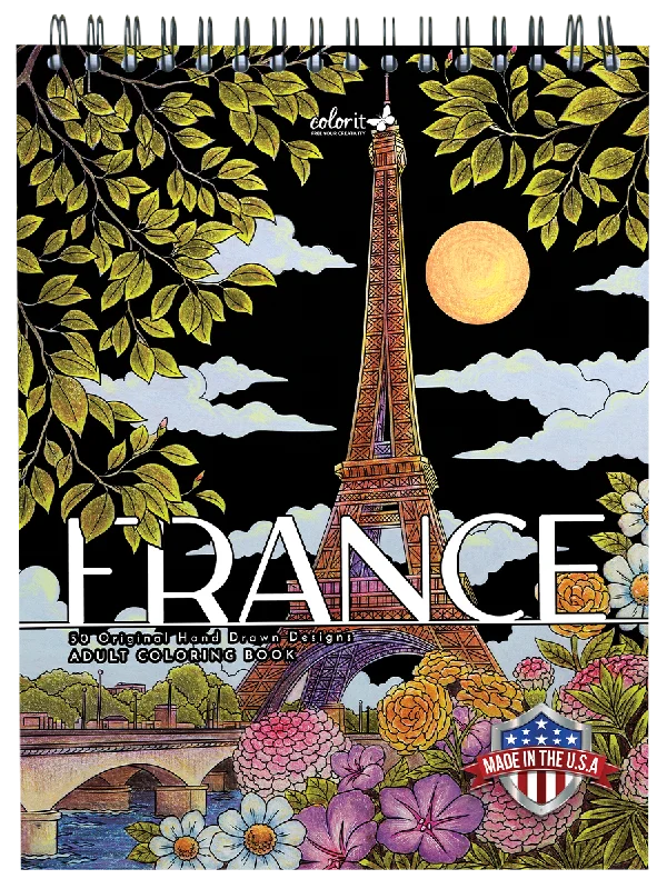 ColorIt France Coloring Book for Adults Illustrated By Hasby Mubarok