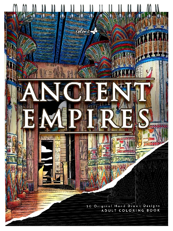 ColorIt Ancient Empires Adult Coloring Book Illustrated By Kring Demetrio